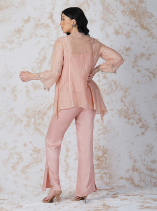 Pink baroque work shirt and pants