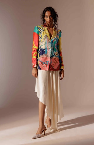 Juno embroidered blazer and skirt