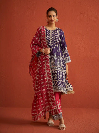 Ambar purple kurta set