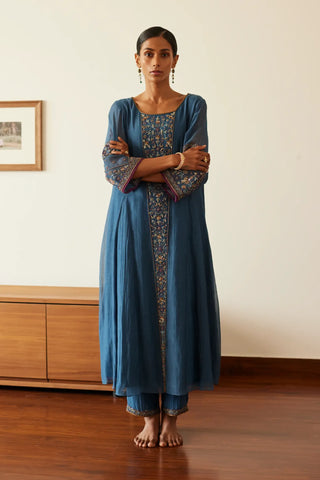 Blue adree kurta set