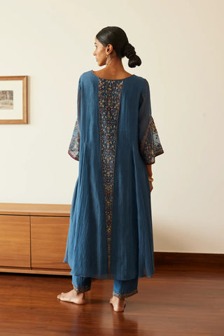 Blue adree kurta set