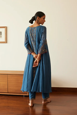 Blue adree kurta set