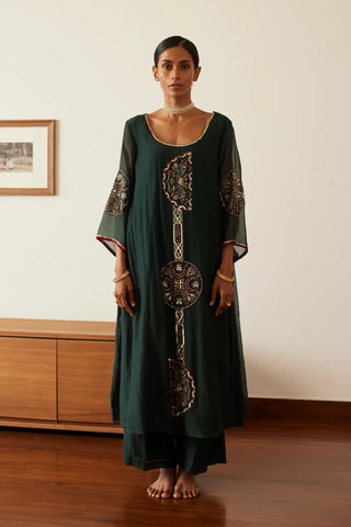 Green shashi kurta set