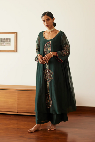 Green shashi kurta set