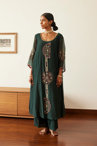 Green shashi kurta set