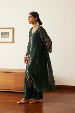 Green shashi kurta set