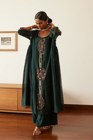 Green shashi kurta set