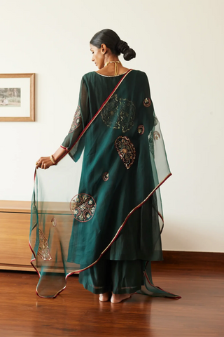 Green shashi kurta set