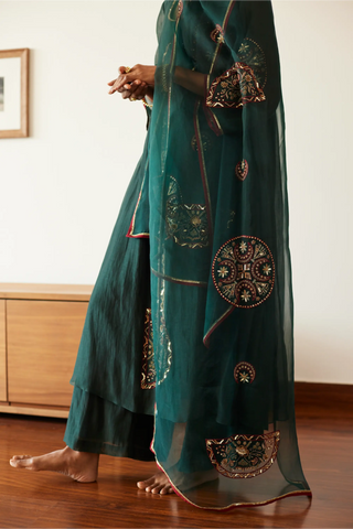 Green shashi kurta set