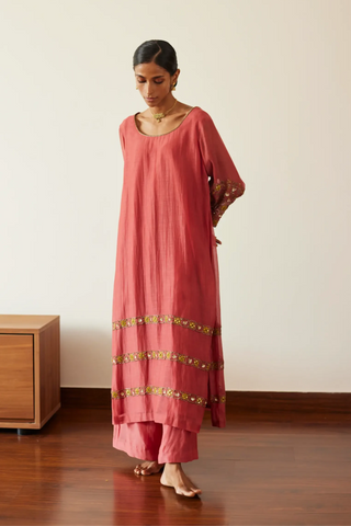 Pink rekha kurta set