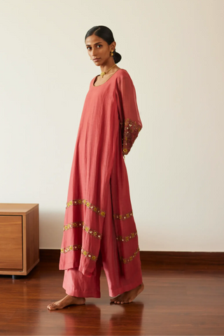 Pink rekha kurta set