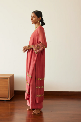 Pink rekha kurta set