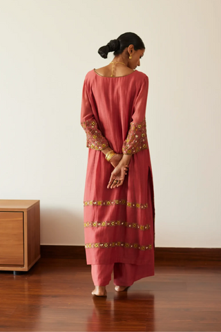 Pink rekha kurta set