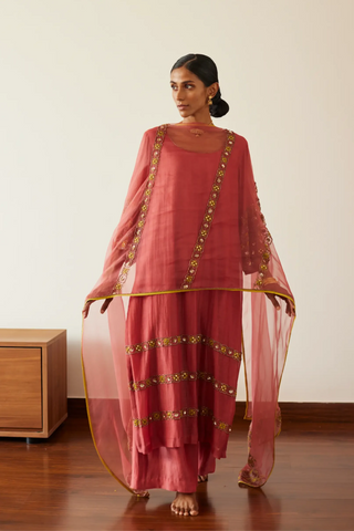 Pink rekha kurta set