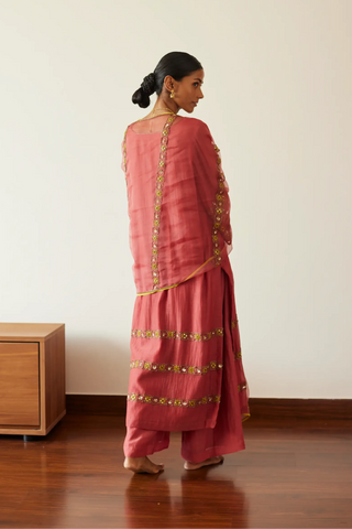 Pink rekha kurta set