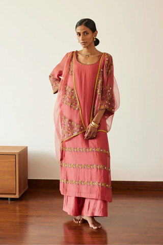 Pink rekha kurta set