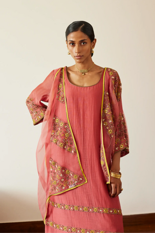 Pink rekha kurta set