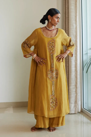 Yellow shashi kurta set