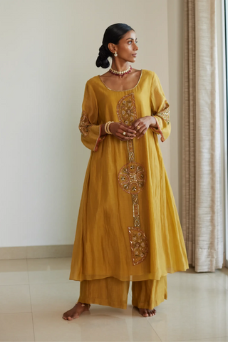 Yellow shashi kurta set