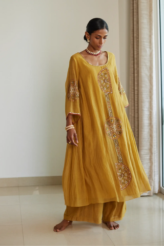 Yellow shashi kurta set