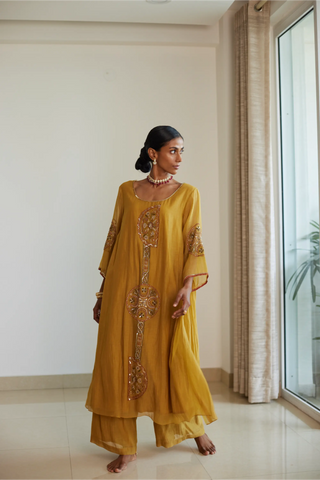 Yellow shashi kurta set