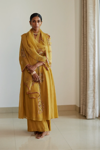 Yellow shashi kurta set