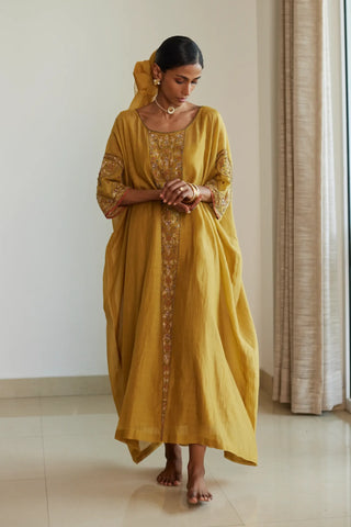 Yellow adree kaftan