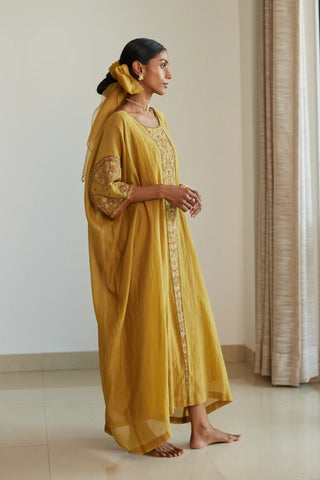 Yellow adree kaftan