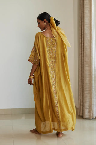 Yellow adree kaftan