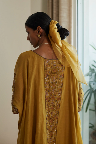 Yellow adree kaftan