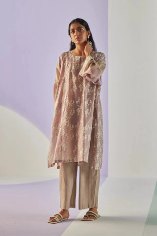 Gray antifit kurta set