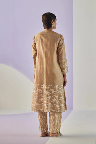 Gray yoke kurta set