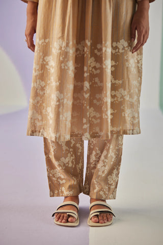 Gray yoke kurta set