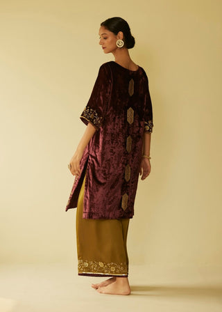 Purple meera kurta set