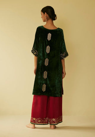 Green meera kurta set