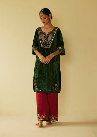 Green meera kurta set