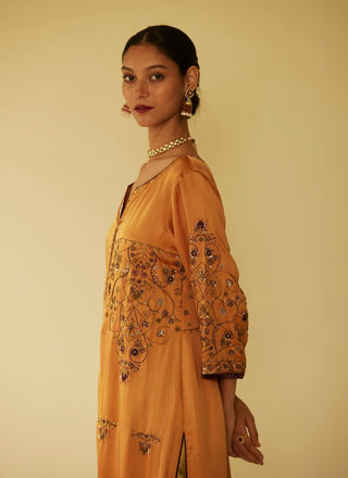 Yellow farida kurta set