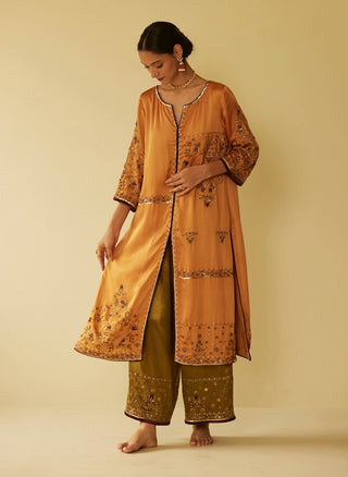 Yellow farida kurta set