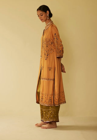 Yellow farida kurta set