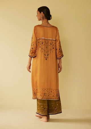 Yellow farida kurta set