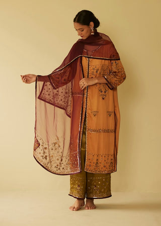 Yellow farida kurta set