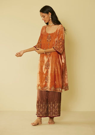 Peach bageecha kurta set