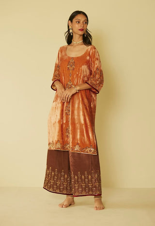 Peach bageecha kurta set