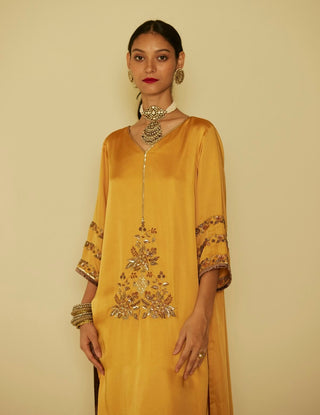 Yellow arya kurta set