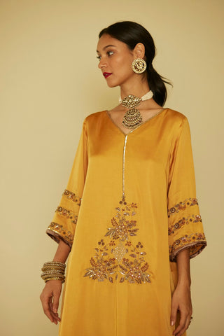 Yellow arya kurta set