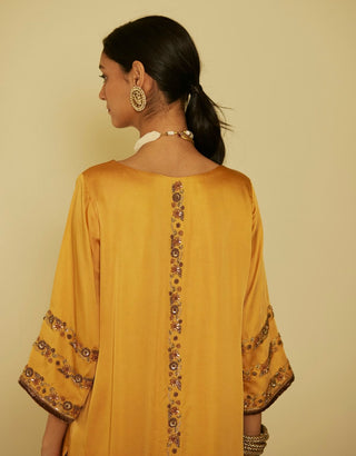 Yellow arya kurta set