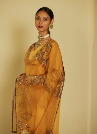 Yellow arya kurta set