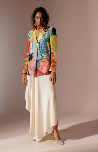 Juno embroidered blazer and skirt