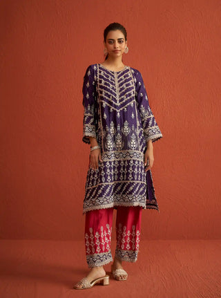 Ambar purple kurta set