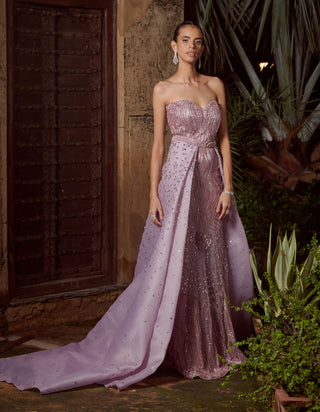 Lavender mermaid gown